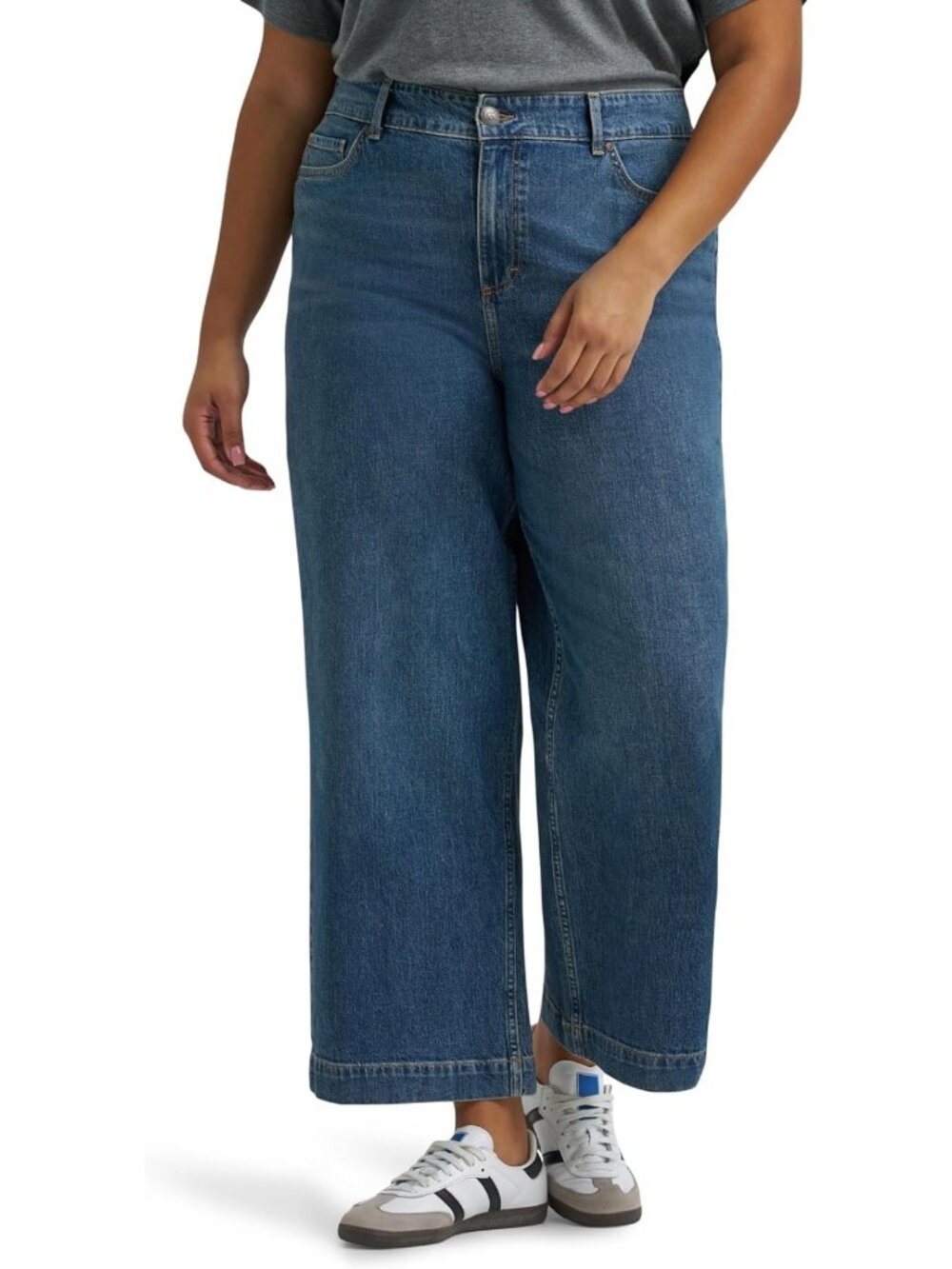 Lee Women's Plus Size Legendary 26" Wide Leg Crop Jean